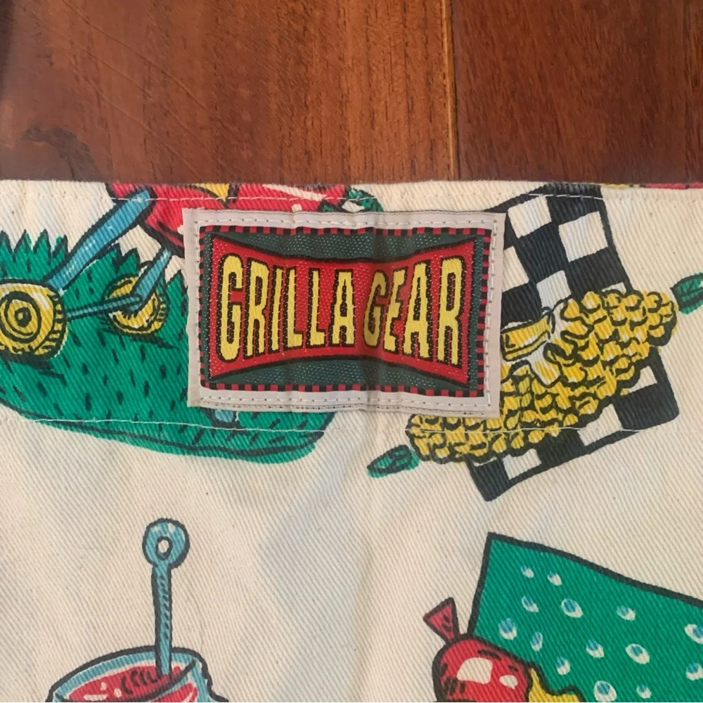 Vintage Grilla Gear Apron Outdoor BBQ Pattern Thick Cotton Fully Adjustable s-xl